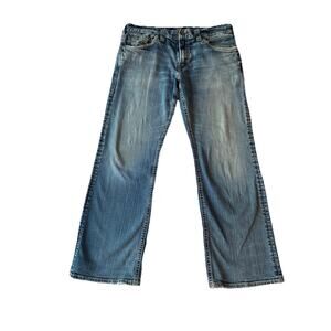 Silver Jeans Zac W36/ L32 Relaxed Boot Cut Jeans Embroidered Stone Wash Denim